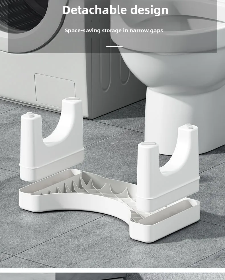 Home Bathroom Toilet Stool Thickened Footrest Squatting Aid Foot Step for Adults Kids and Pregnant Women Comfort Support