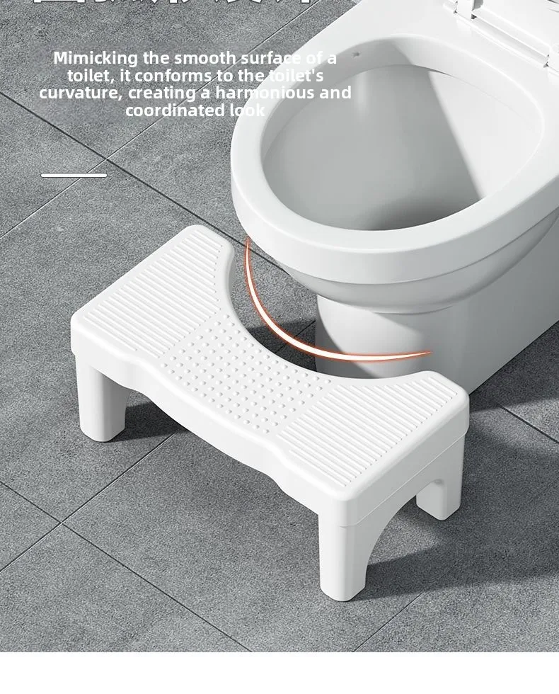 Home Bathroom Toilet Stool Thickened Footrest Squatting Aid Foot Step for Adults Kids and Pregnant Women Comfort Support