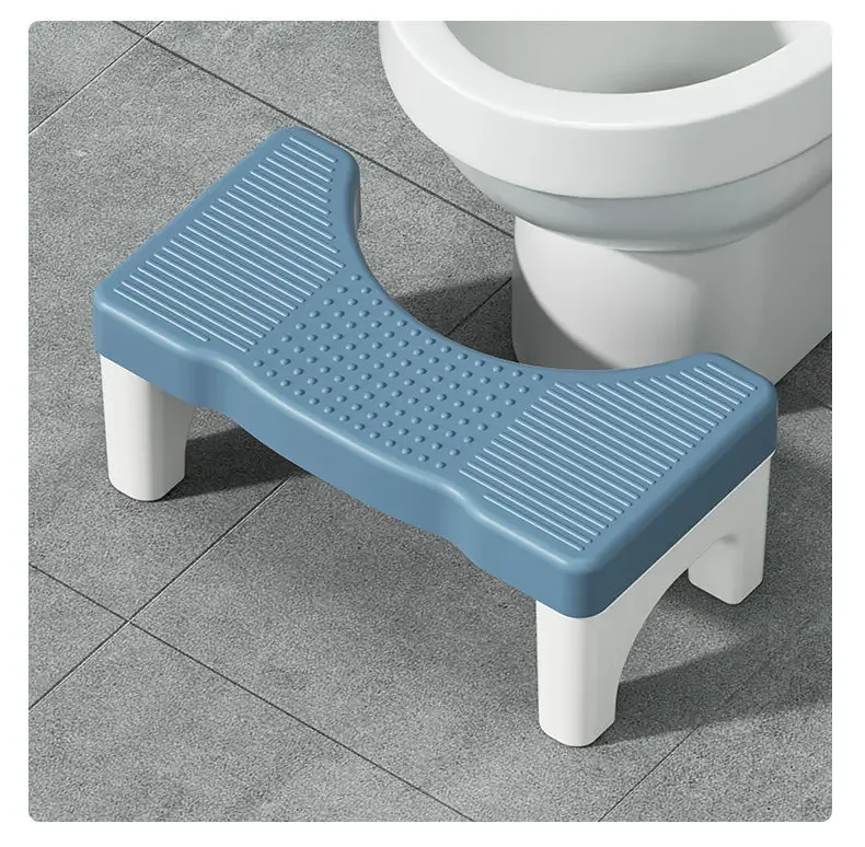 Home Bathroom Toilet Stool Thickened Footrest Squatting Aid Foot Step for Adults Kids and Pregnant Women Comfort Support