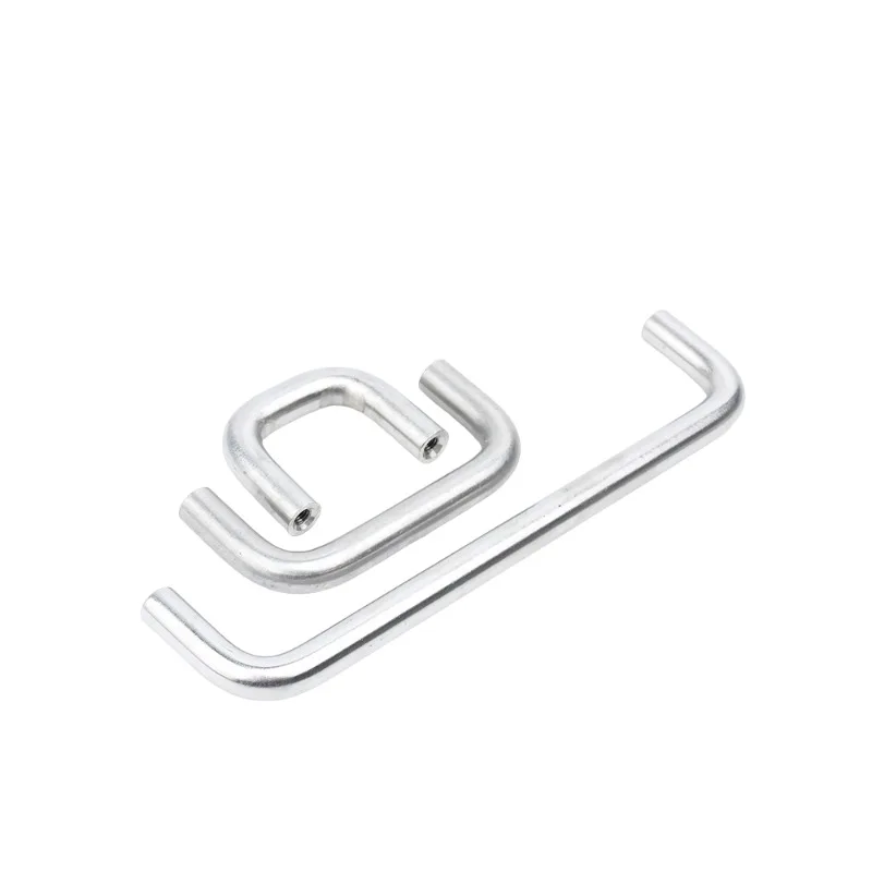 Stainless Steel U Type Door Handles Dresser Knobs Kitchen Cabinet Knobs Bolt Screw Handle Internal Thread Accessory