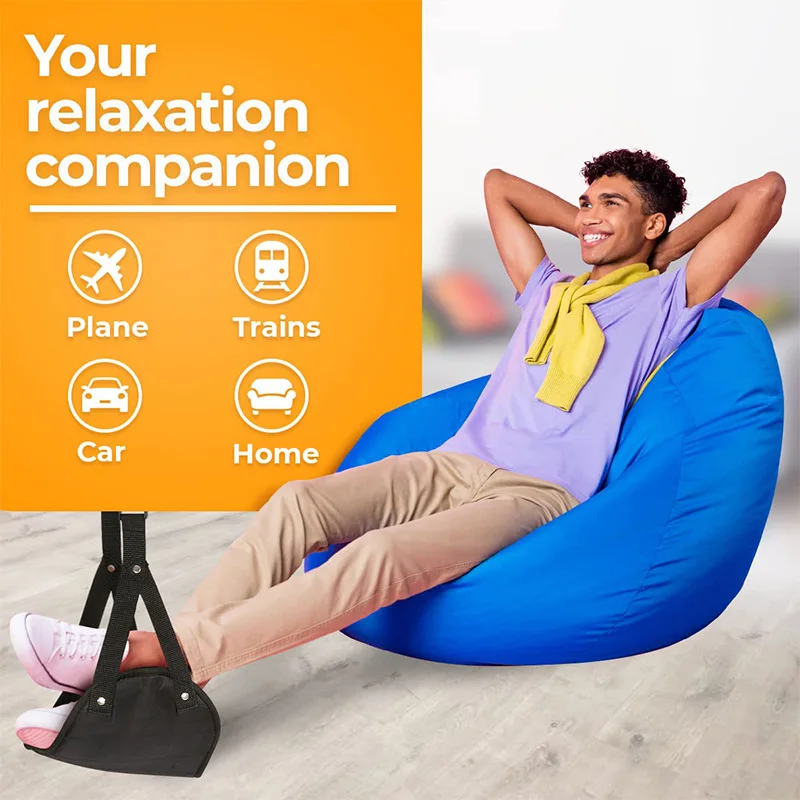 1/3PCS Travel Footrest Hammock Portable Leg Rest for Office Airplane and Train Comfortable Foot Strap Travel Essential