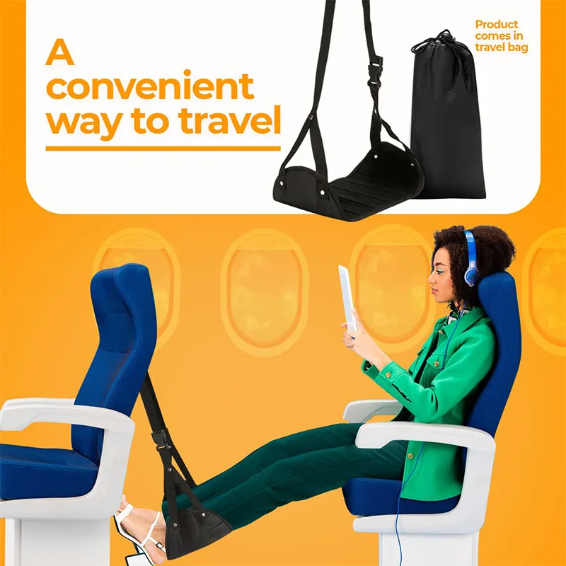 1/3PCS Travel Footrest Hammock Portable Leg Rest for Office Airplane and Train Comfortable Foot Strap Travel Essential