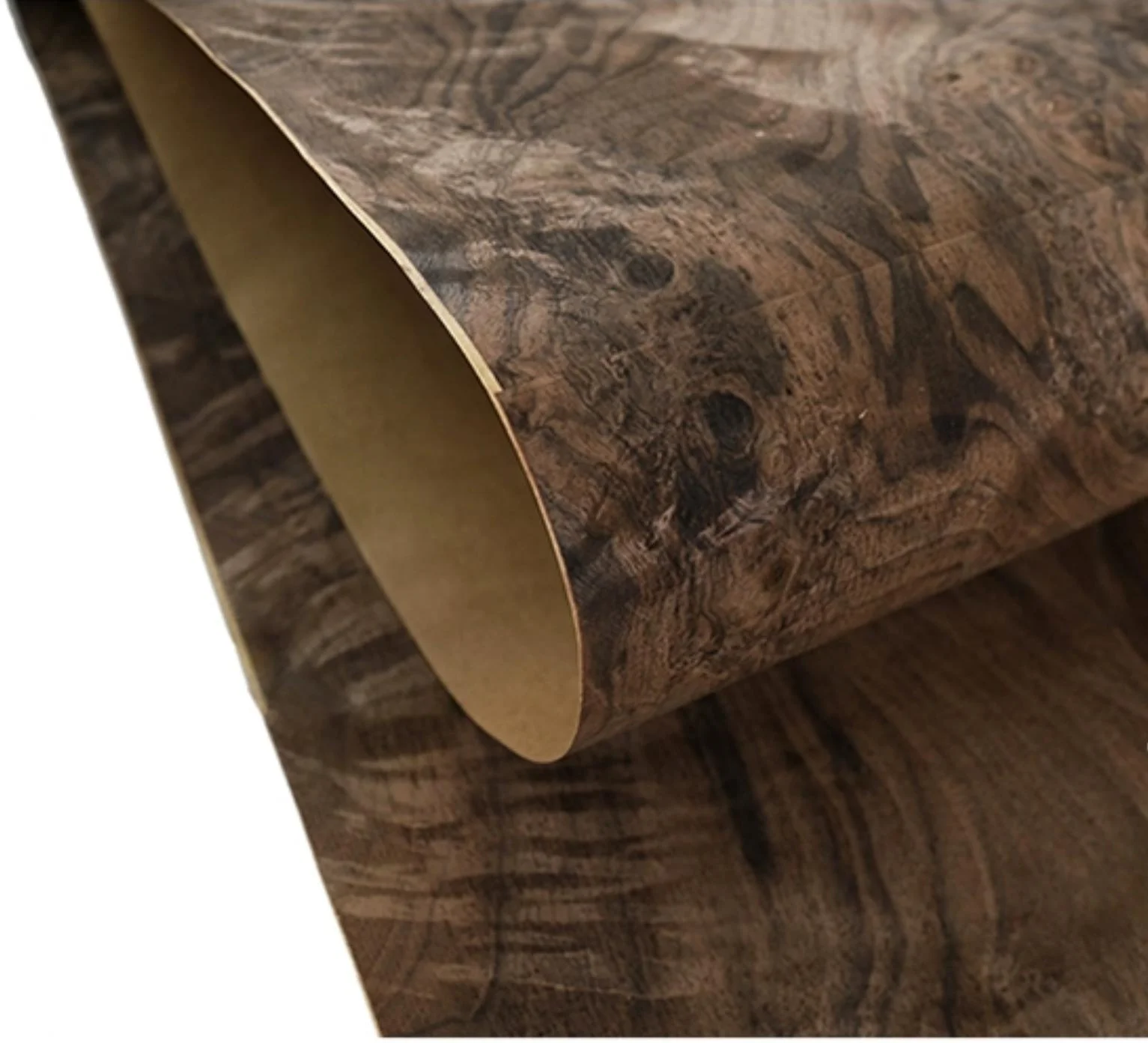 L:2.5meters Width:550mm T:0.25mm Sheets Guitar Skateboard Furniture Decoration Natural Black Walnut Burl Wood Veneer