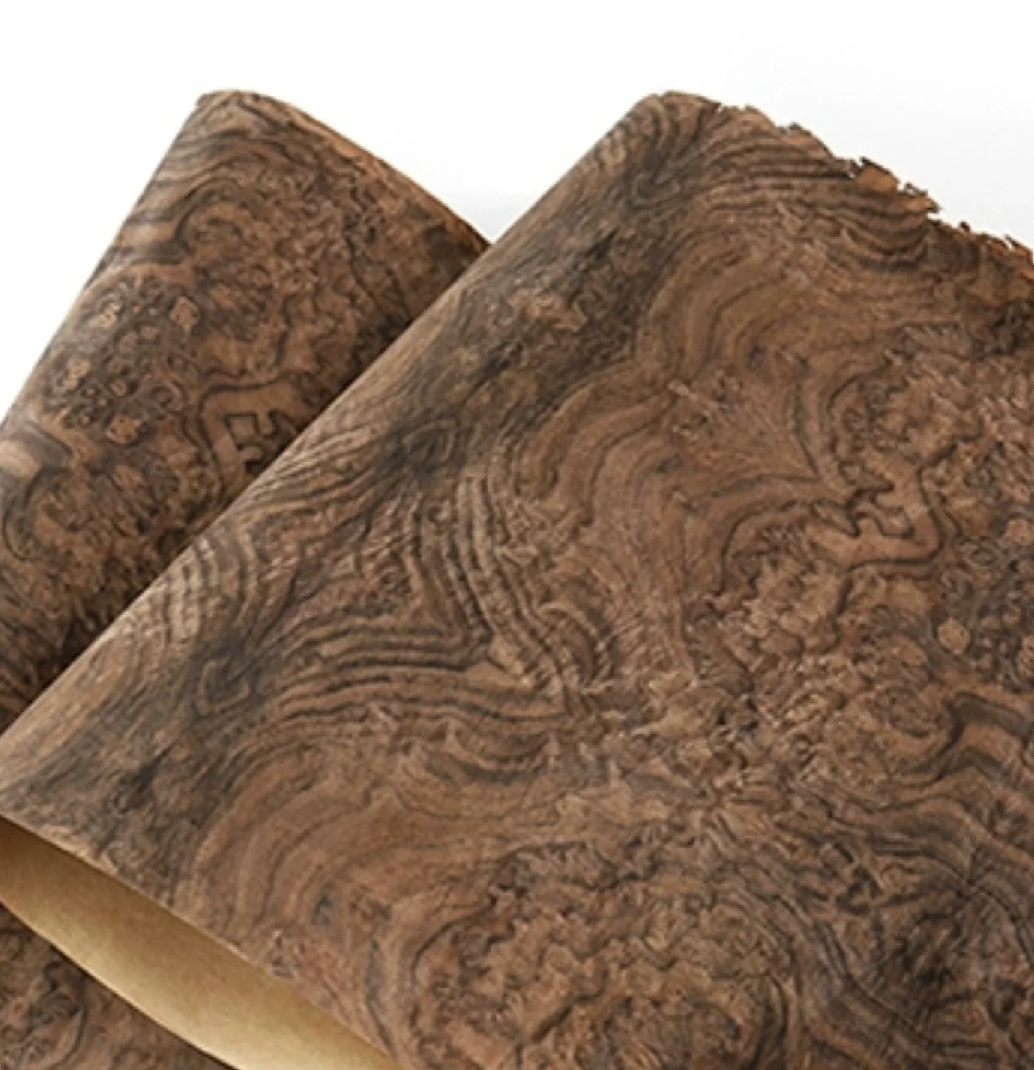 L:2.5meters Width:550mm T:0.25mm Sheets Guitar Skateboard Furniture Decoration Natural Black Walnut Burl Wood Veneer
