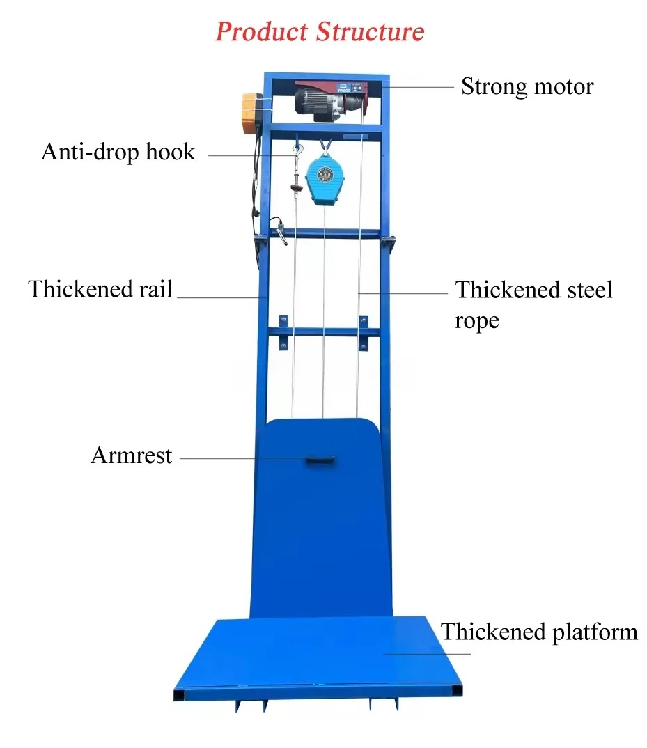 Professional Manufacturer Hydraulic Freight Lift Freight Lift Double Rail Freight Platform Lift