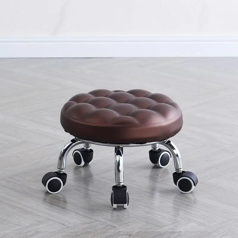 Household Wheeled Floor-Cleaning Chairs, Wheeled Seam Sealing Stools, Low Stools, Rotating Nail and Pedicure Round Stools 스툴