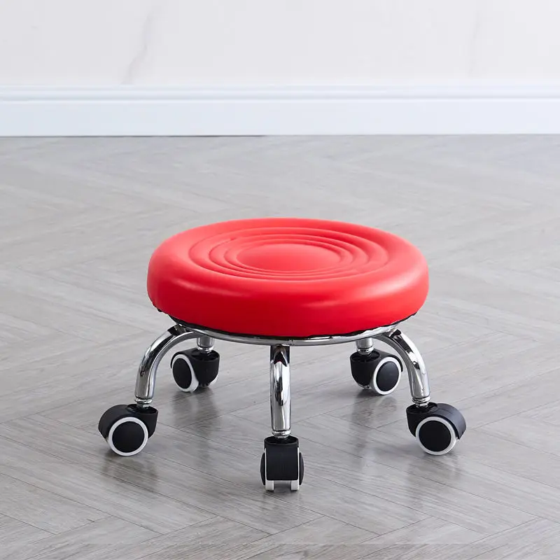 Household Wheeled Floor-Cleaning Chairs, Wheeled Seam Sealing Stools, Low Stools, Rotating Nail and Pedicure Round Stools 스툴