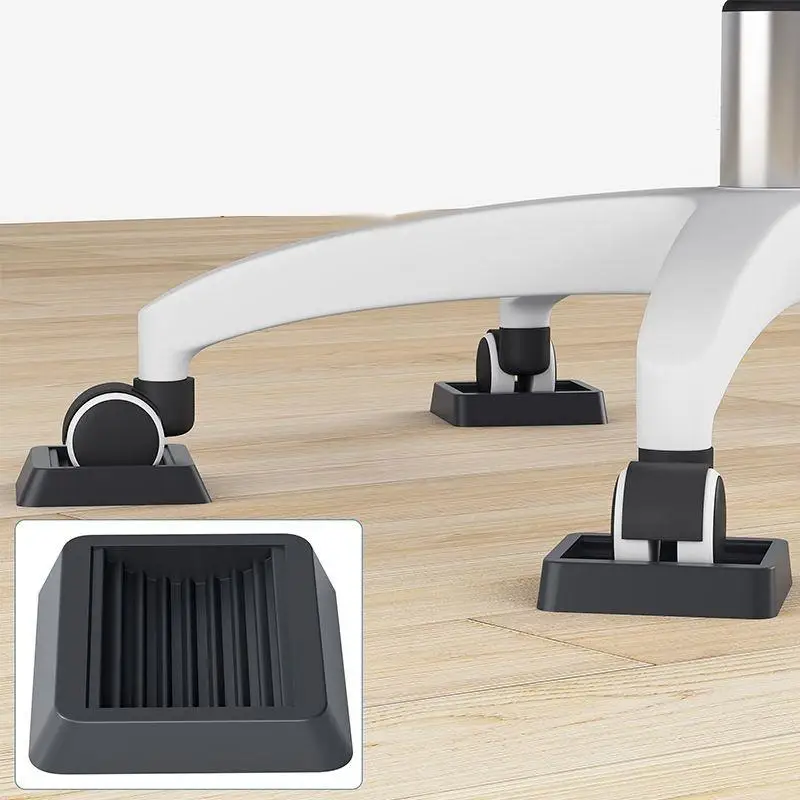 4pcs Office Chair Wheel Stopper Furniture Caster Hardwood Floor Protectors Anti Vibration Pad Chair Roller Feet Anti-slip Mat