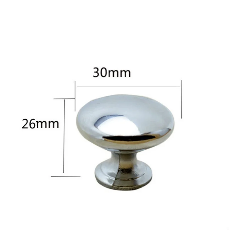 2/4Pcs Chrome Metal Door Knobs Drawer Wardrobe Kitchen Cupboard Handles Silver Furniture Accessories Door Handles Interior Doors
