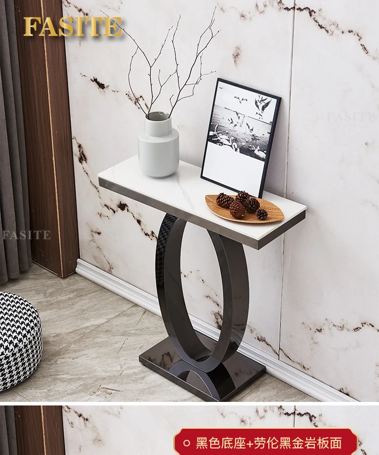 Entrance hall, entrance desk stainless steel wall table modern, simple  luxurious, and narrow aisle
