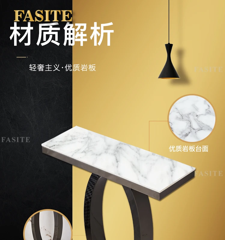 Entrance hall, entrance desk stainless steel wall table modern, simple  luxurious, and narrow aisle