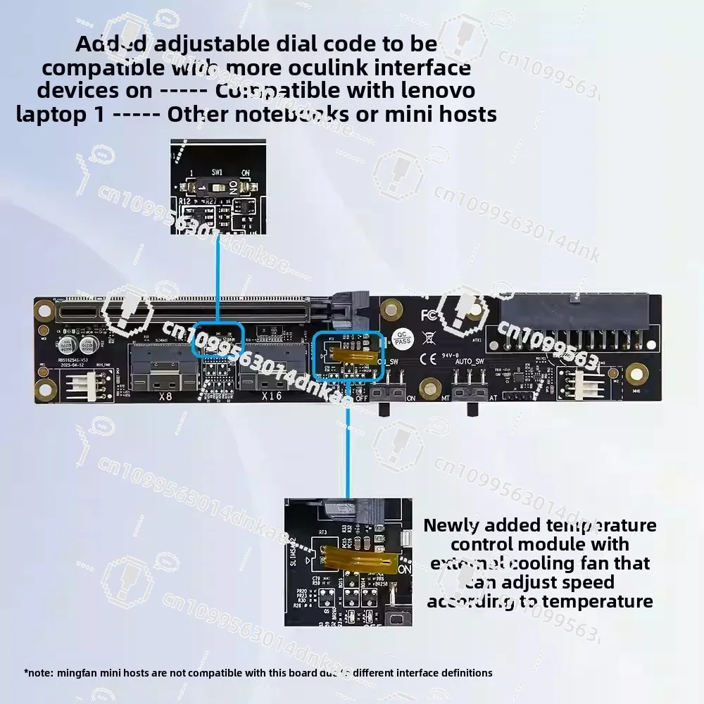 Graphics Dock/stand, External Graphics Card GDS1-SFX Power Supply PCIE4.0 X16