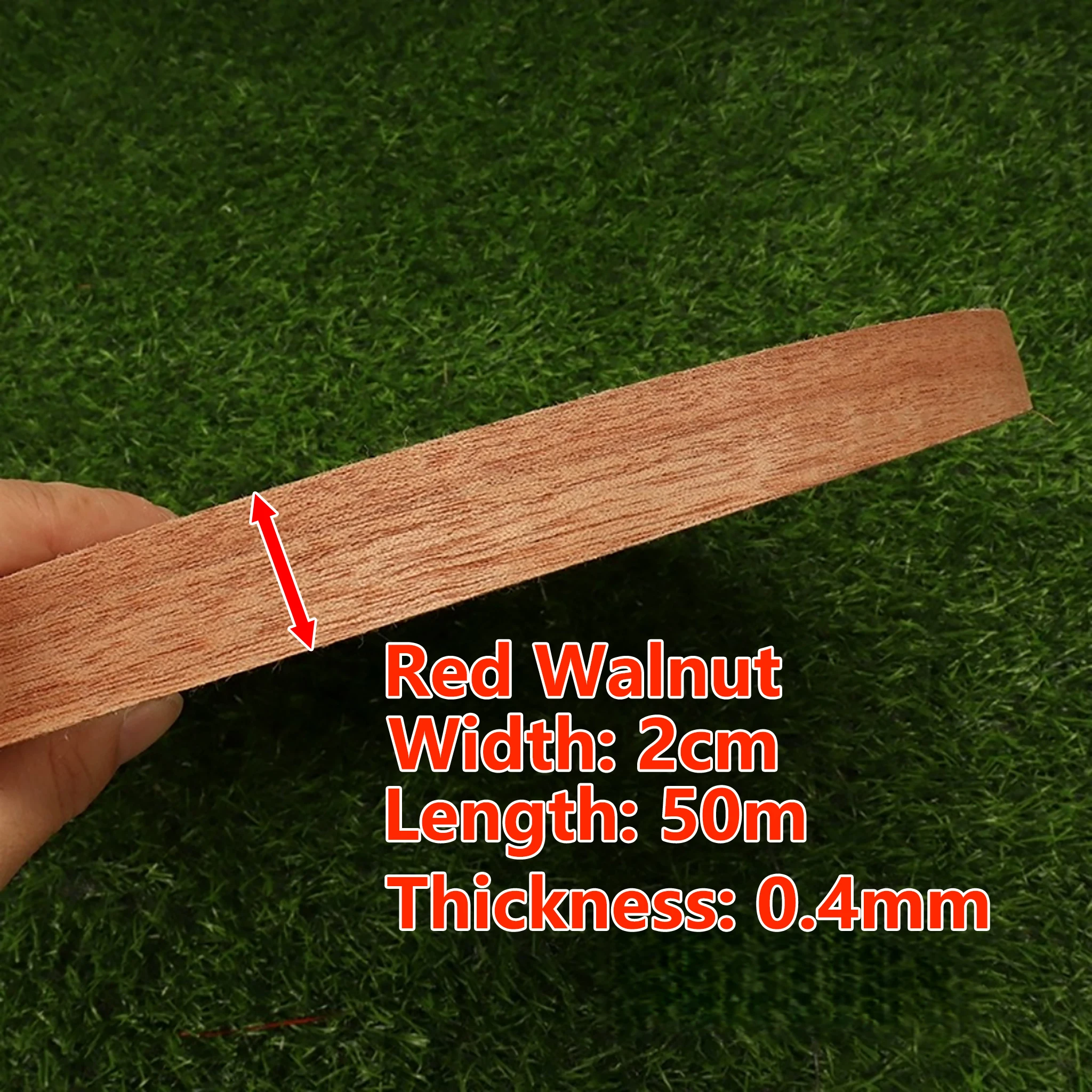 50m Roll Natural Wood Veneer Edge Banding (White Oak Red Oak Walnut Maple Cherry Sapele) for Furniture Panel Edging Repair