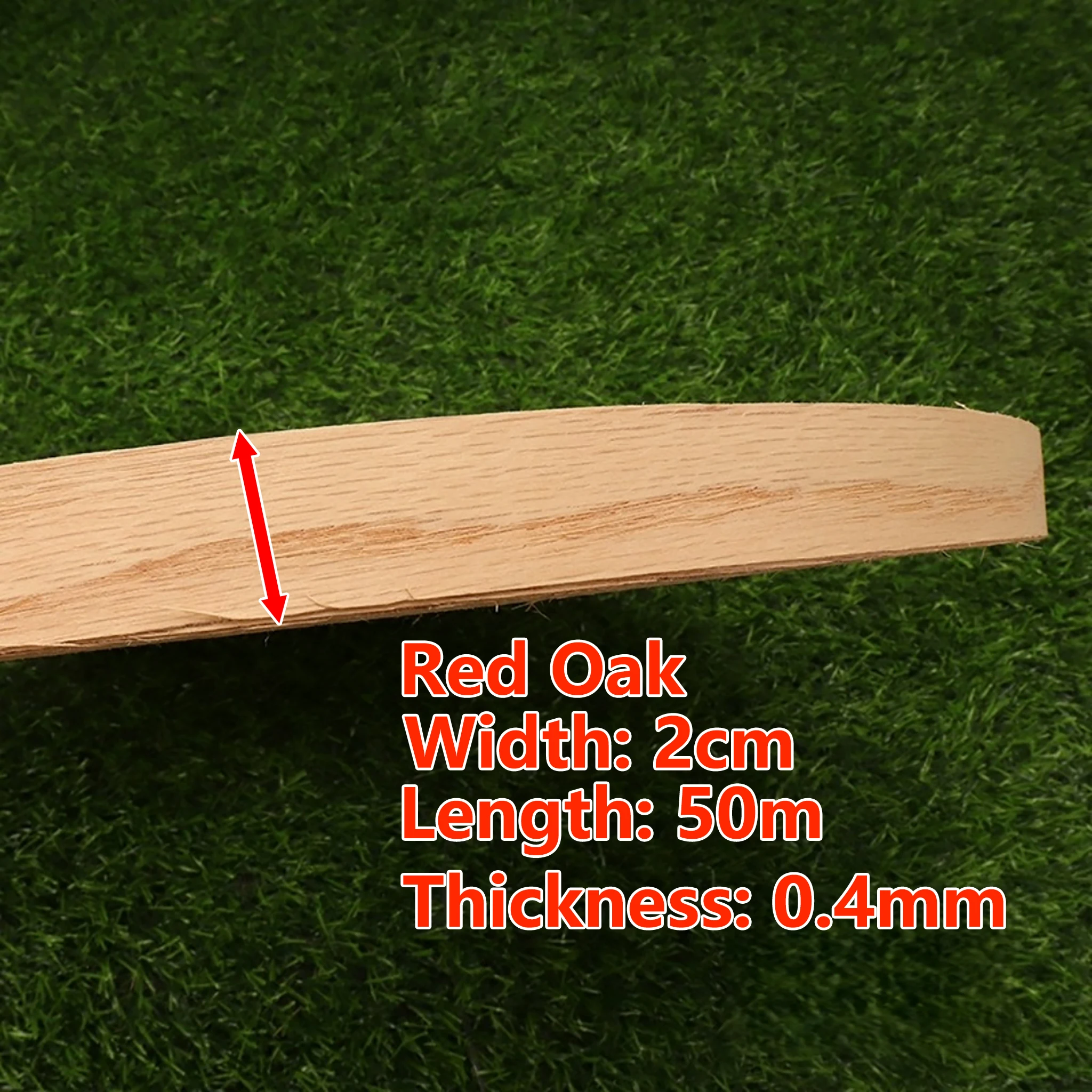 50m Roll Natural Wood Veneer Edge Banding (White Oak Red Oak Walnut Maple Cherry Sapele) for Furniture Panel Edging Repair