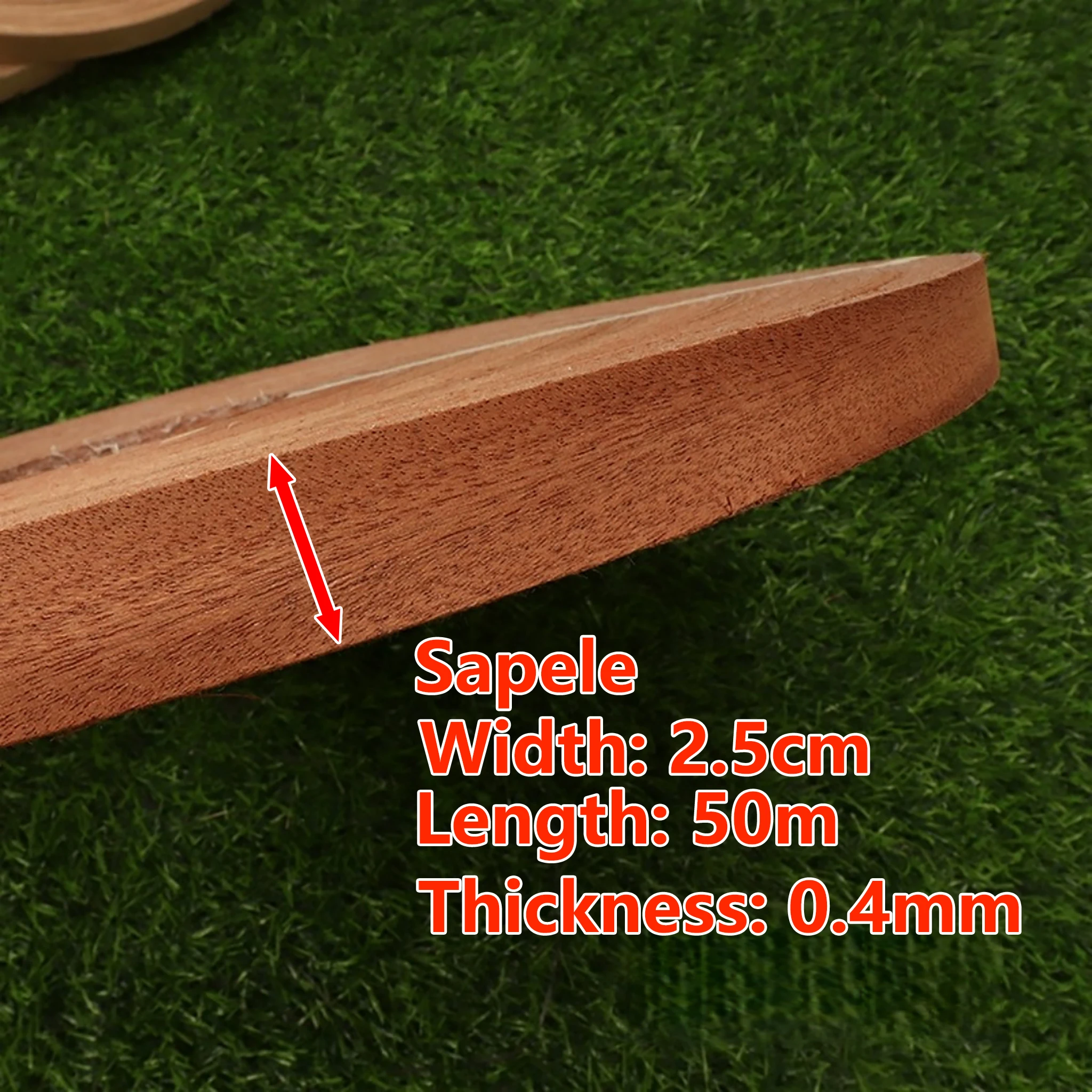 50m Roll Natural Wood Veneer Edge Banding (White Oak Red Oak Walnut Maple Cherry Sapele) for Furniture Panel Edging Repair