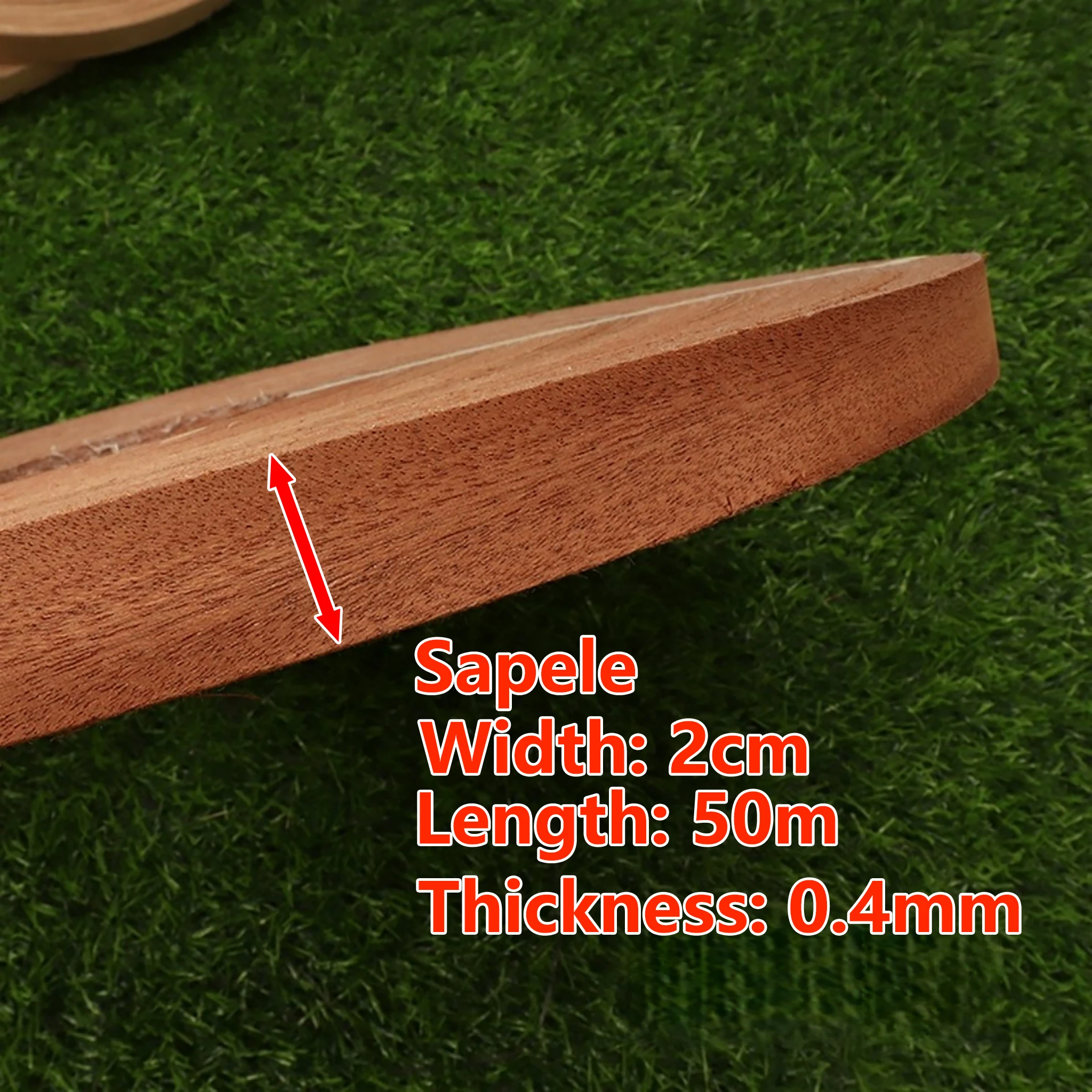50m Roll Natural Wood Veneer Edge Banding (White Oak Red Oak Walnut Maple Cherry Sapele) for Furniture Panel Edging Repair