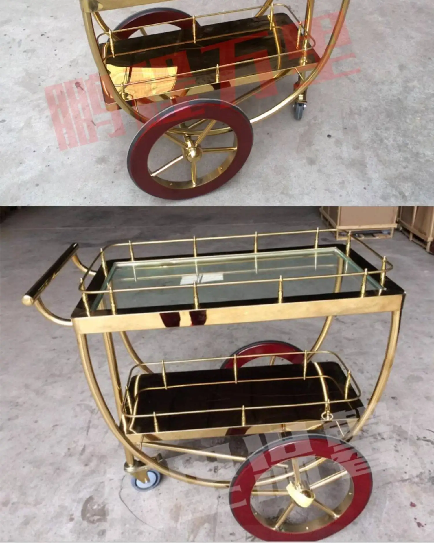 Cake Trolley Stainless Steel Dining Cart KTV Wine Hotel Service Tea Cart Three Layers, Snack Delivery Cart