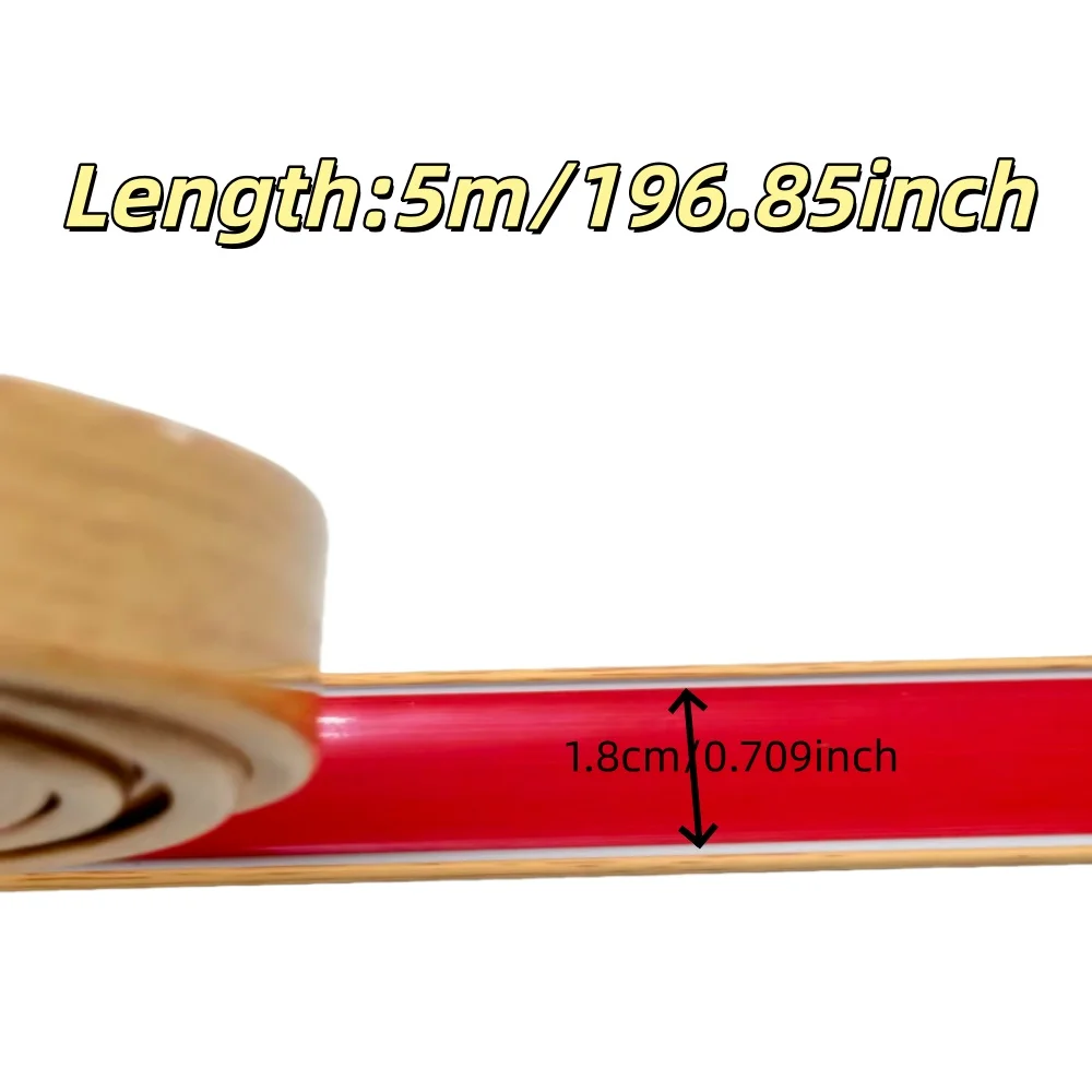 1PC 5m/196.85in Self-adhesive Cabinet Edge Strip,U-shaped Edge Banding,PVC Border Decoration,wardrobe and Desktop Edge Protector