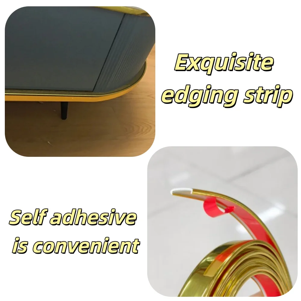 1PC 5m/196.85in Self-adhesive Cabinet Edge Strip,U-shaped Edge Banding,PVC Border Decoration,wardrobe and Desktop Edge Protector