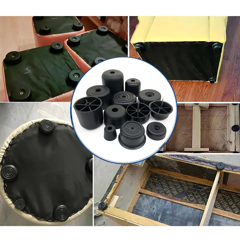 Round Plastic Chair Table Sofa Furniture Legs Anti-slip And Silent Heightening Floor Furnitures Protector Noise Elimination