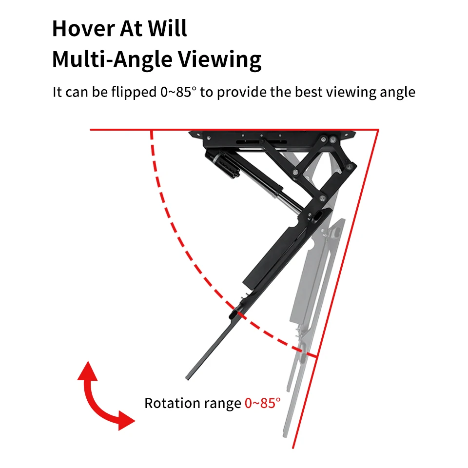 Mction Electric Motorized Flip Down Ceiling TV Mount Remote Control Drop Down TV Lift TV Ceiling Mount Bracket Motorized