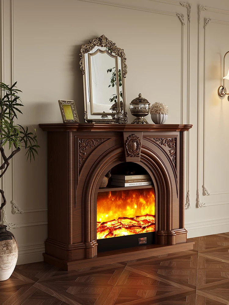French vintage solid wood mantel/entrance cabinet small apartment living room fire/fireplace cabinet decorative cabinet sideboar