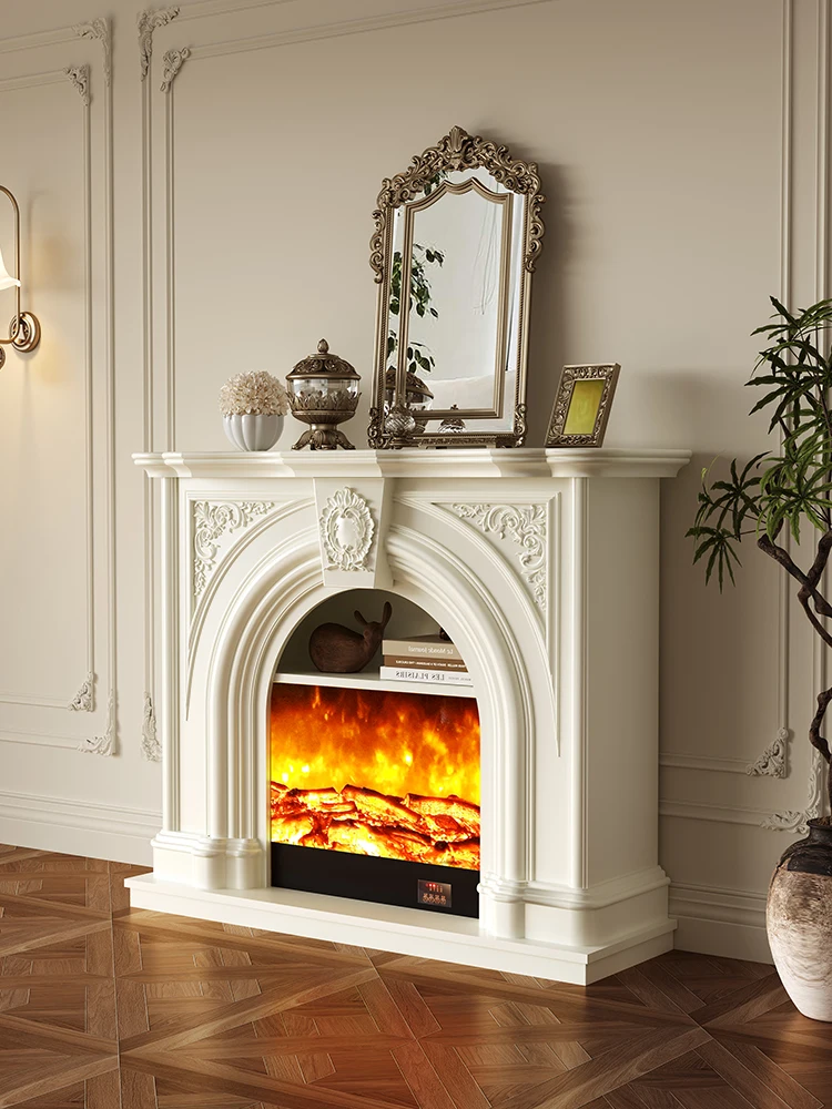 French vintage solid wood mantel/entrance cabinet small apartment living room fire/fireplace cabinet decorative cabinet sideboar