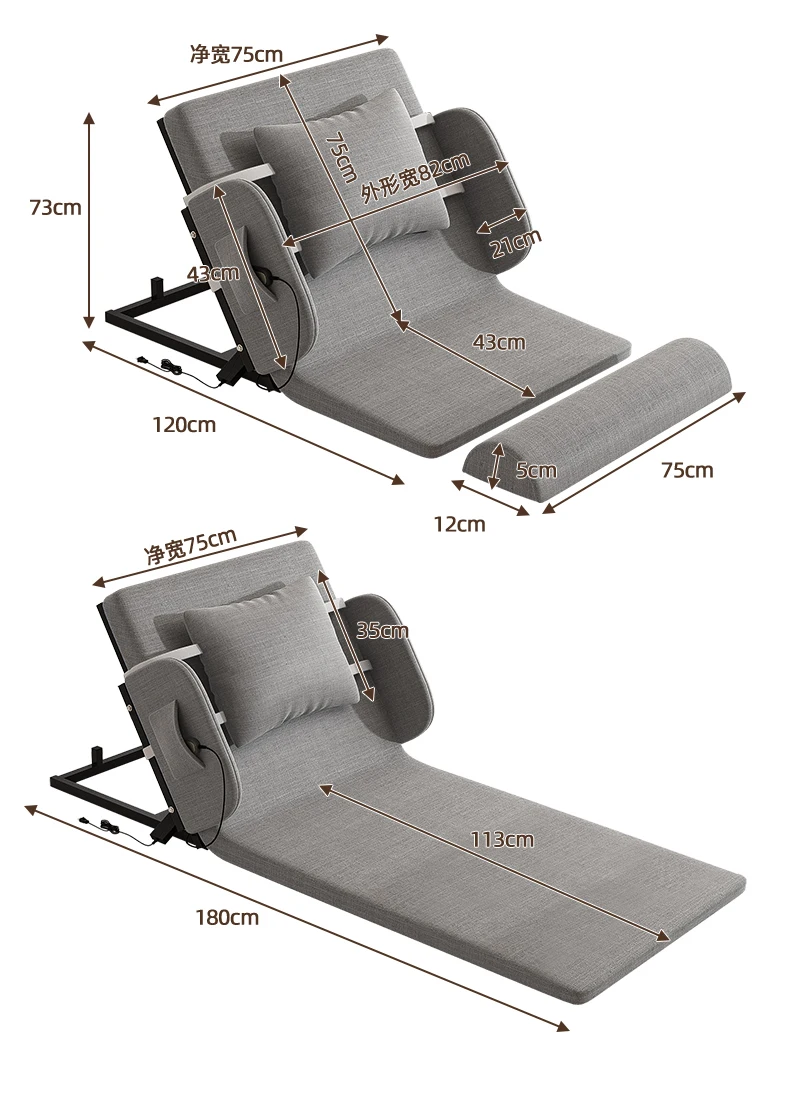Suitable for Nursing Bed Frame Bedroom Furniture, Intelligent Electric/manual Adjustable Bed Frame Assists in Tilting The Bed,