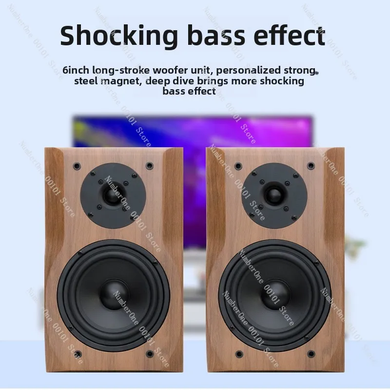 2 frequency pair of HIFI speakers 6.5 inch passive fever voice 2.0 high fidelity home wooden bookshelf audio