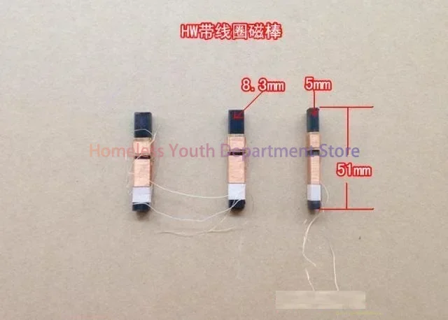 Antenna Magnetic Rod Radio Ferrite Antenna Magnetic Rod Diameter 8.3x Length 51mm Coil Magnetic Rod