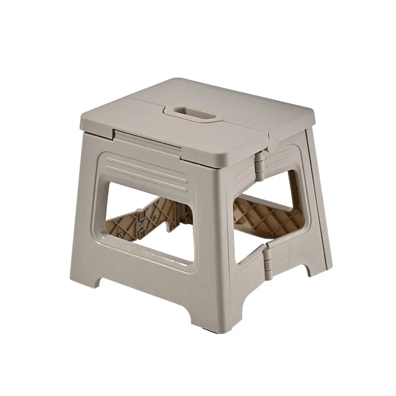 Plastic Folding And Shrinking Stool, Adjustable And Portable Outdoor Travel Fishing Chair, Household Plastic Small Stool