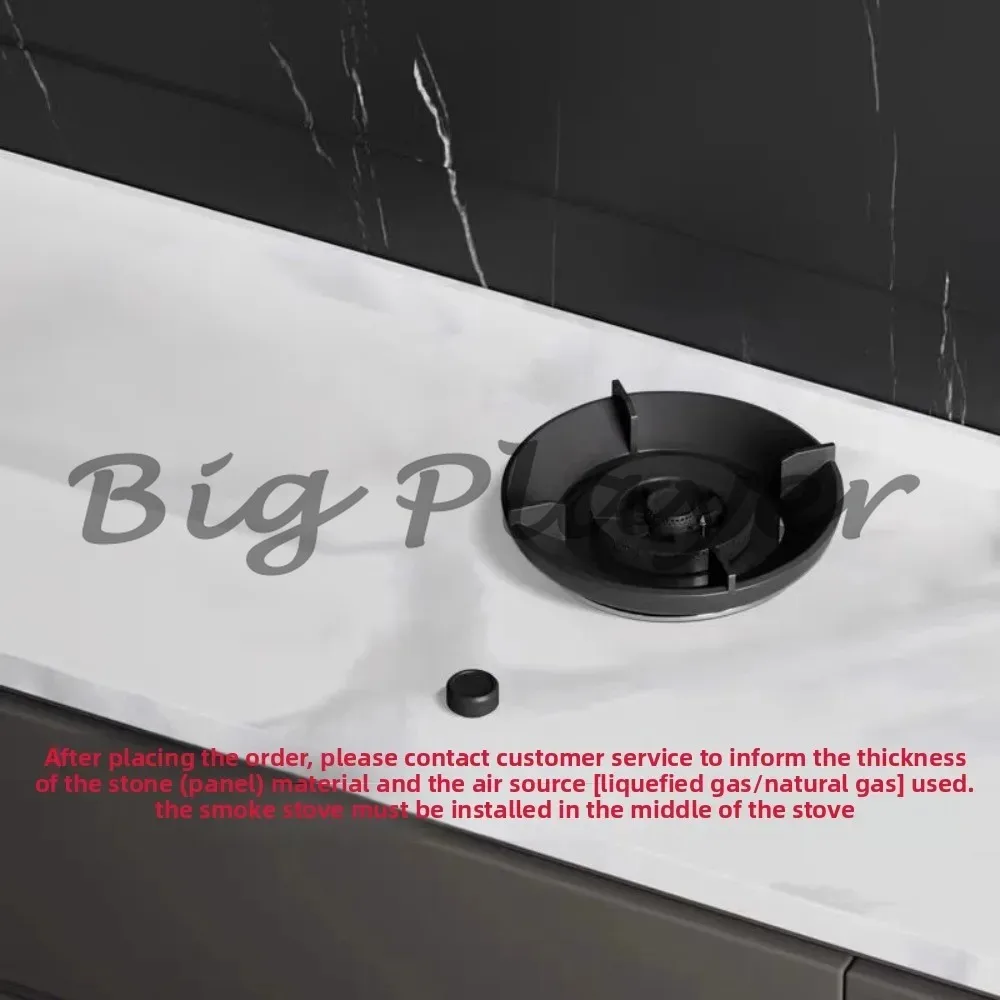 Gas Stove Rock Slab Quartz Stone Stainless Steel Natural Gas Liquefied Fully Embedded Hidden Under-counter Integrated