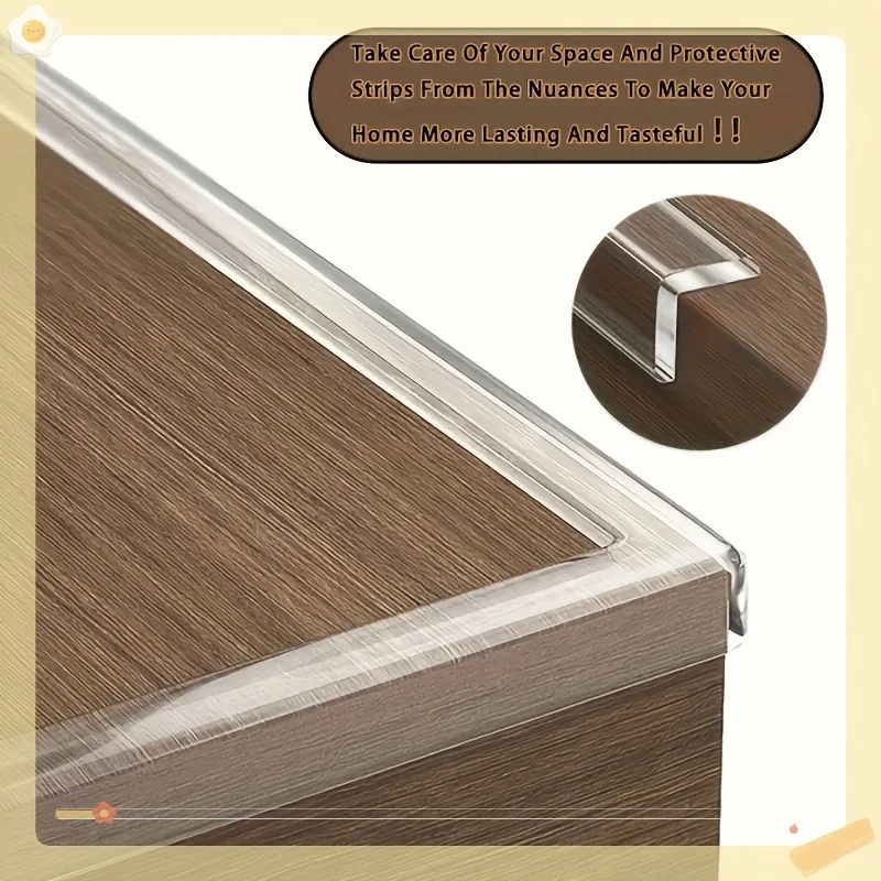 1/3M Thickened Soft Corner Protector Strip-Suitable for Table Corners, Walls, Window Sills, Does not furniture,Can be freely cut