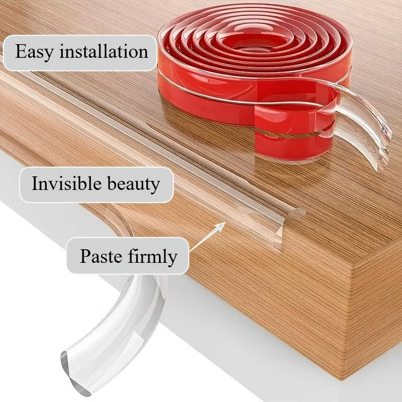 1/3M Thickened Soft Corner Protector Strip-Suitable for Table Corners, Walls, Window Sills, Does not furniture,Can be freely cut