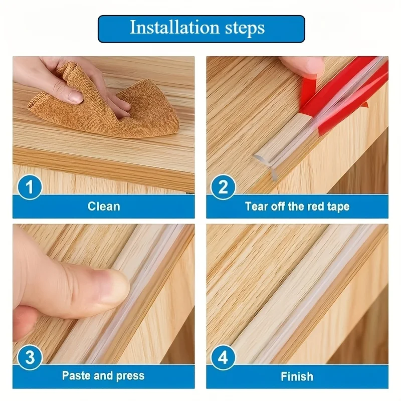 1/3M Thickened Soft Corner Protector Strip-Suitable for Table Corners, Walls, Window Sills, Does not furniture,Can be freely cut