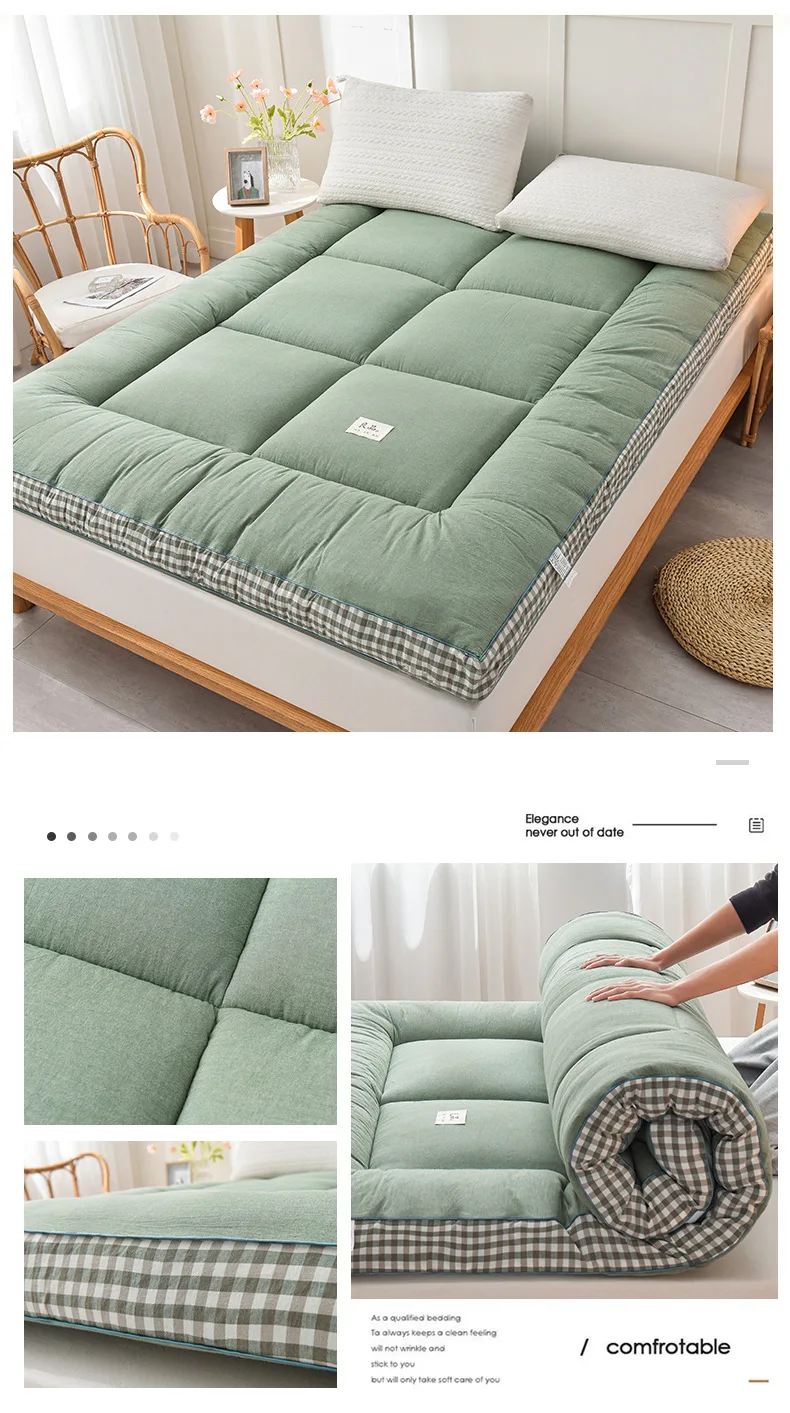 90x200cm Ultra-Light Folding Mattress, Soft Japanese Futon for Yoga, Nap, Travel, Easy Storage Floor Pad, Quick Dry Fabric