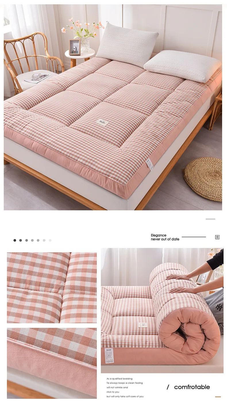 90x200cm Ultra-Light Folding Mattress, Soft Japanese Futon for Yoga, Nap, Travel, Easy Storage Floor Pad, Quick Dry Fabric