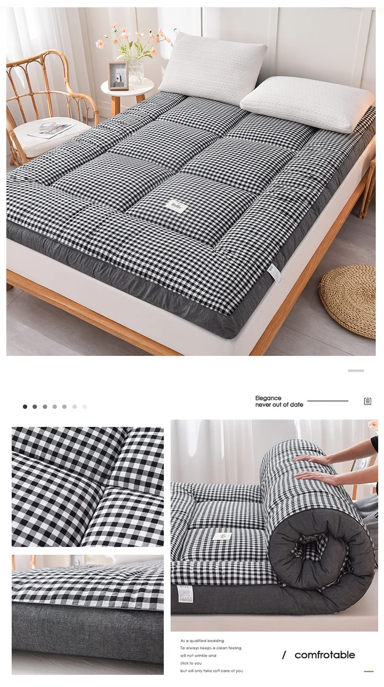 90x200cm Ultra-Light Folding Mattress, Soft Japanese Futon for Yoga, Nap, Travel, Easy Storage Floor Pad, Quick Dry Fabric
