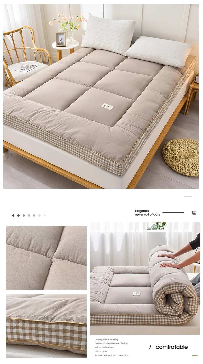 90x200cm Ultra-Light Folding Mattress, Soft Japanese Futon for Yoga, Nap, Travel, Easy Storage Floor Pad, Quick Dry Fabric