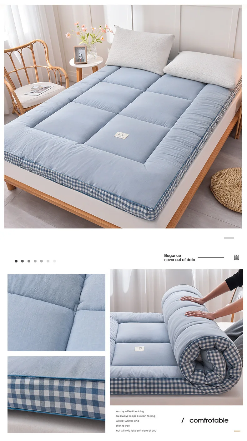 90x200cm Ultra-Light Folding Mattress, Soft Japanese Futon for Yoga, Nap, Travel, Easy Storage Floor Pad, Quick Dry Fabric