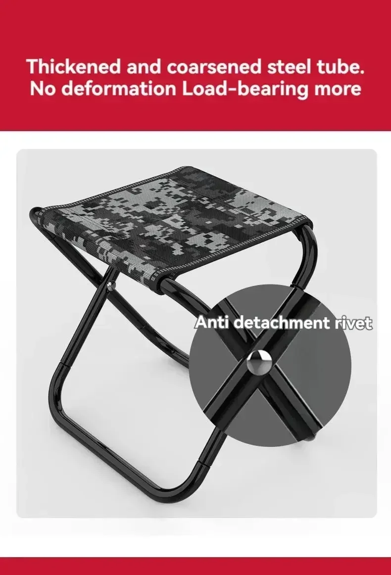 Portable Folding Chair Bench Fishing Stool Travel Camping Horse Stool Stools Train Subway Queuing Portable Stools Outdoor Tool