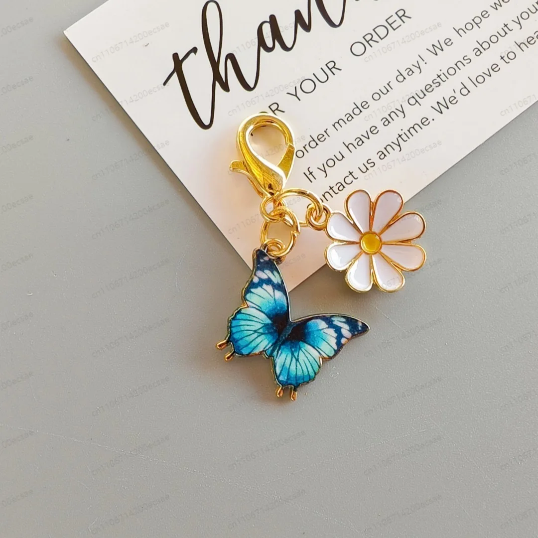 Popular alloy colored Zouju butterfly pendant keychain bag pendant