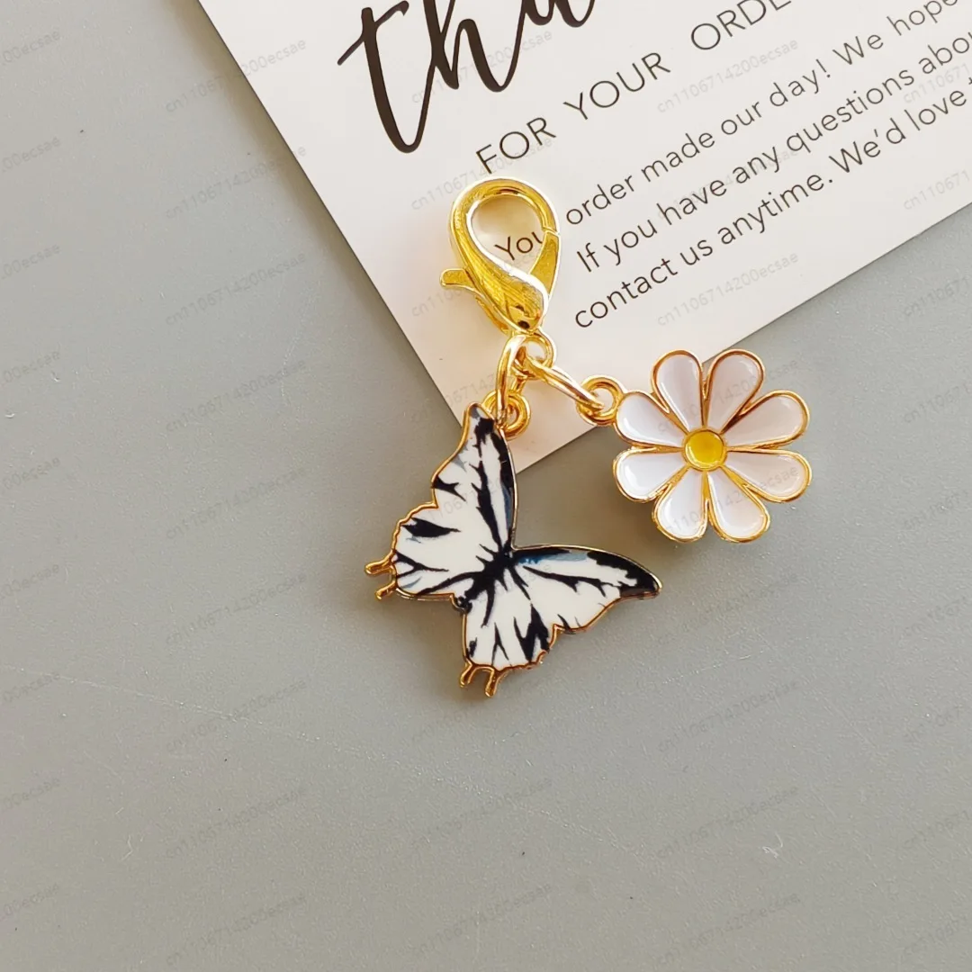 Popular alloy colored Zouju butterfly pendant keychain bag pendant