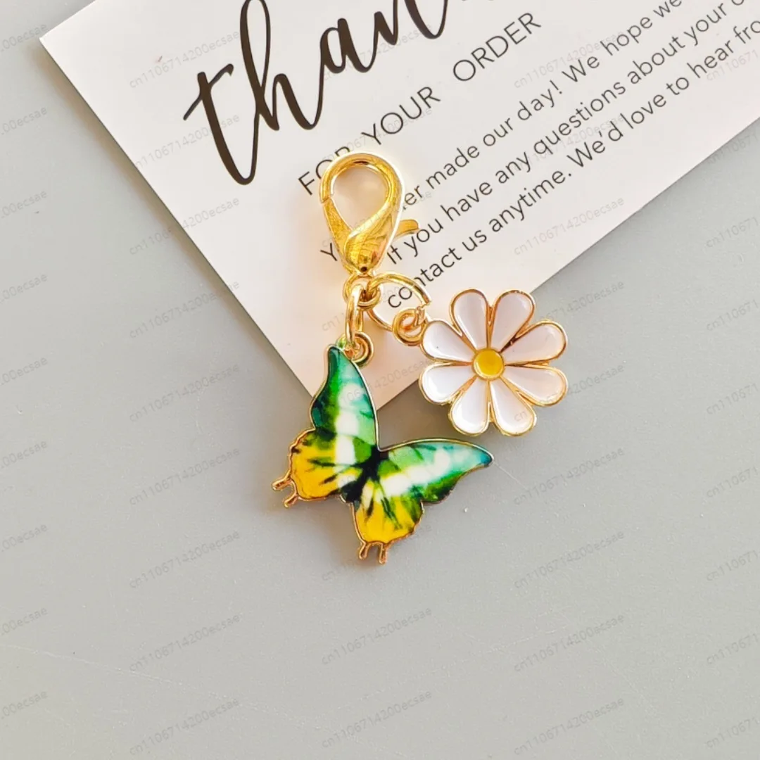 Popular alloy colored Zouju butterfly pendant keychain bag pendant