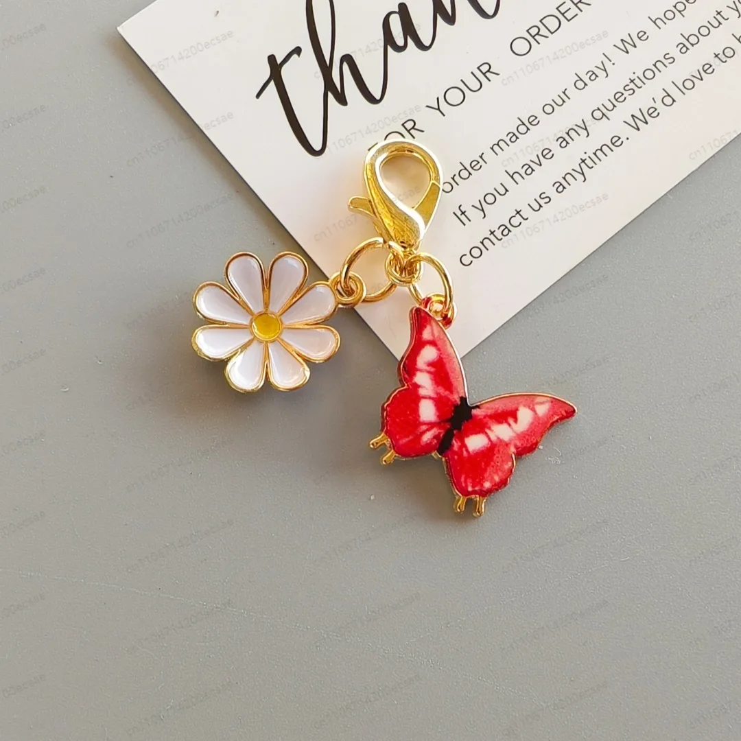 Popular alloy colored Zouju butterfly pendant keychain bag pendant