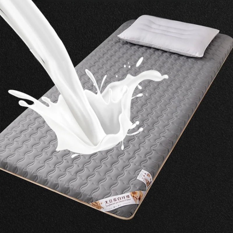 Soybean Fiber Mattress Bed Cushion Protective Pad Soft Cushion Household Foldable Mattress Memory Foam Mattress Soft Quilt Pad
