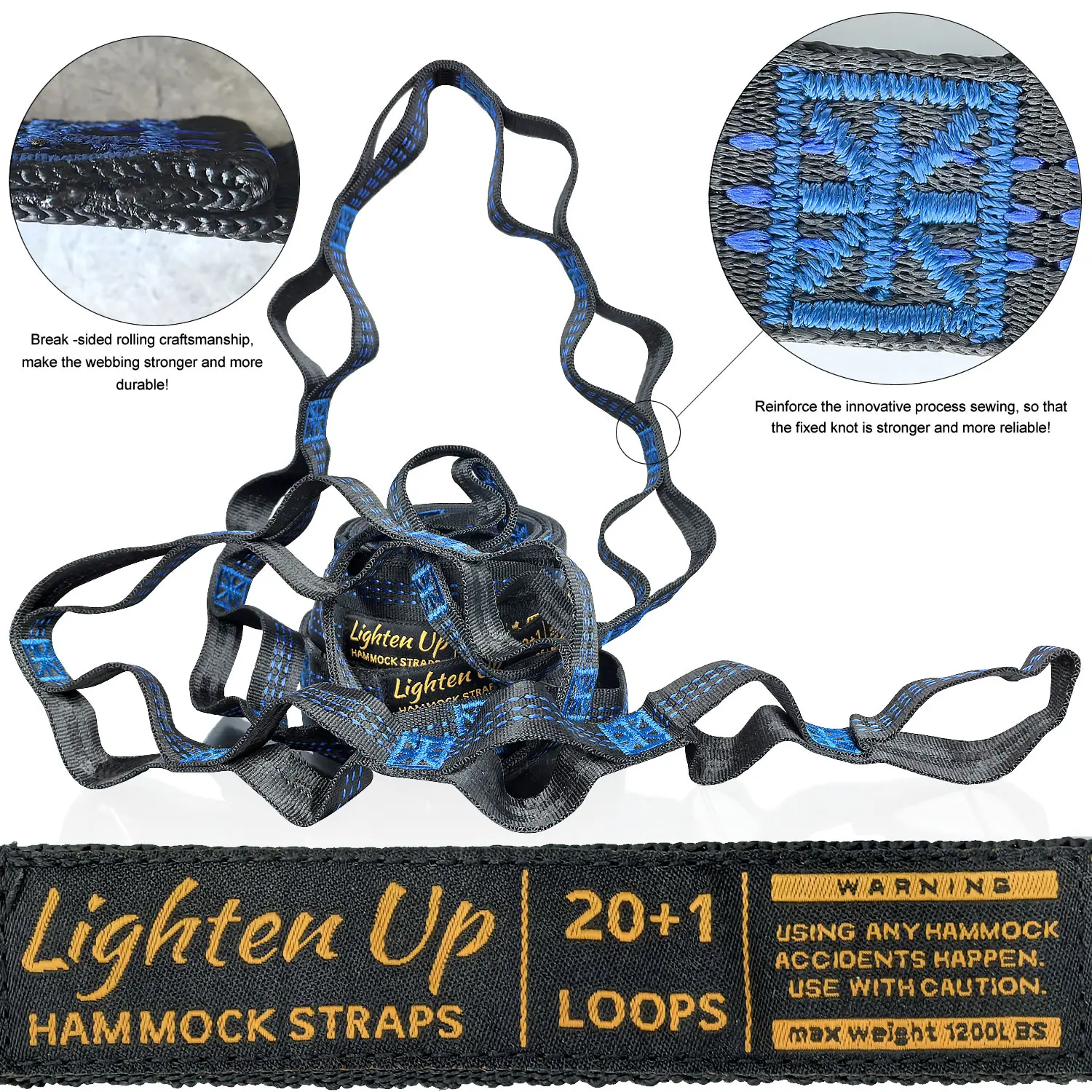 3 Meter New Design With Higher Load Capacity Lightweight Rope and 600lbs Breaking Strength Non-Stretch 12KN Carabiner