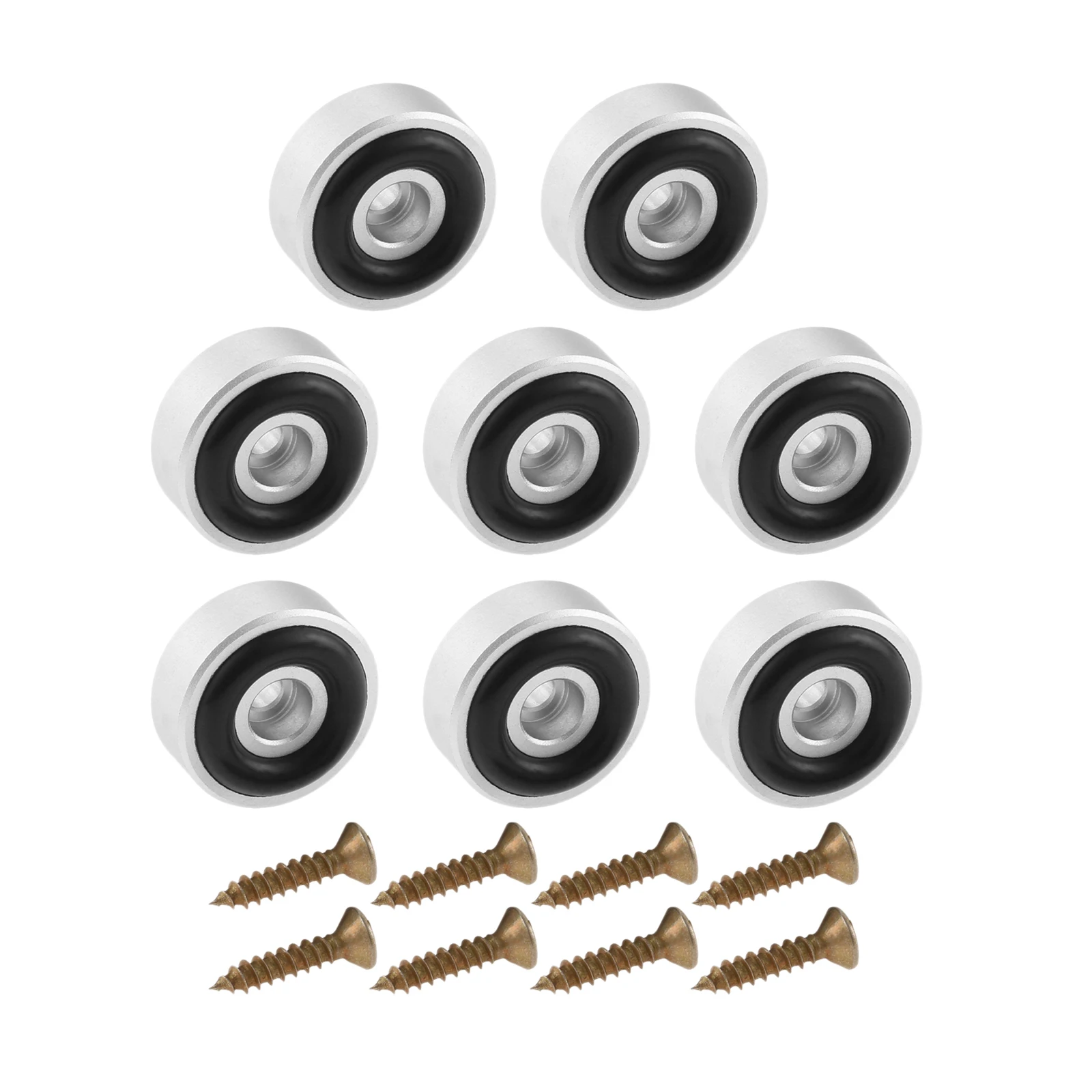 4/8Pcs Gold/Silver/Black Board Feet with Non Slip Pads With Rustproof Screws for Kitchen Serving Boards Countertop Protector
