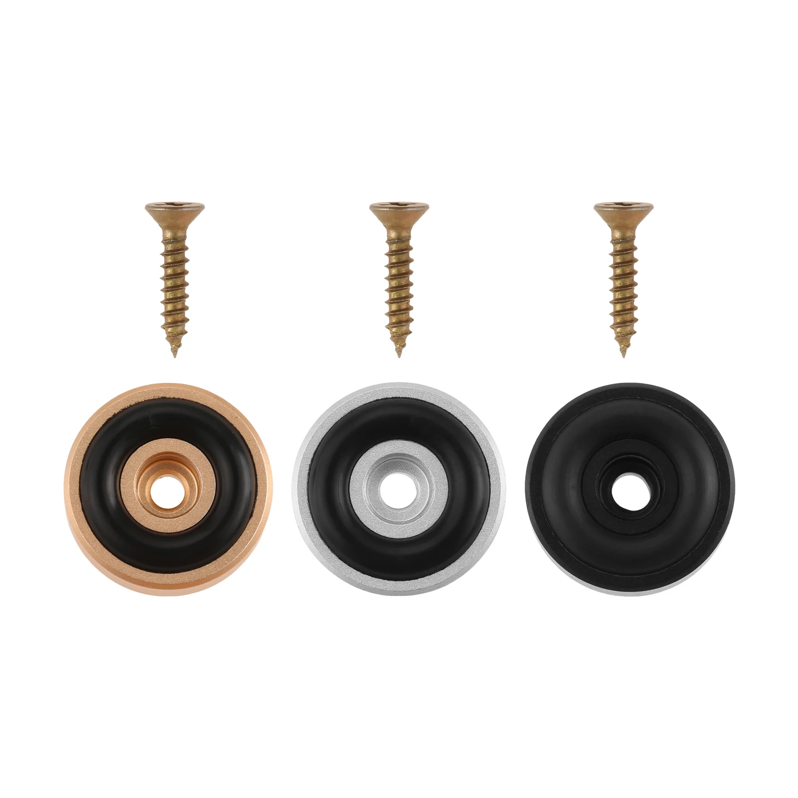 4/8Pcs Gold/Silver/Black Board Feet with Non Slip Pads With Rustproof Screws for Kitchen Serving Boards Countertop Protector