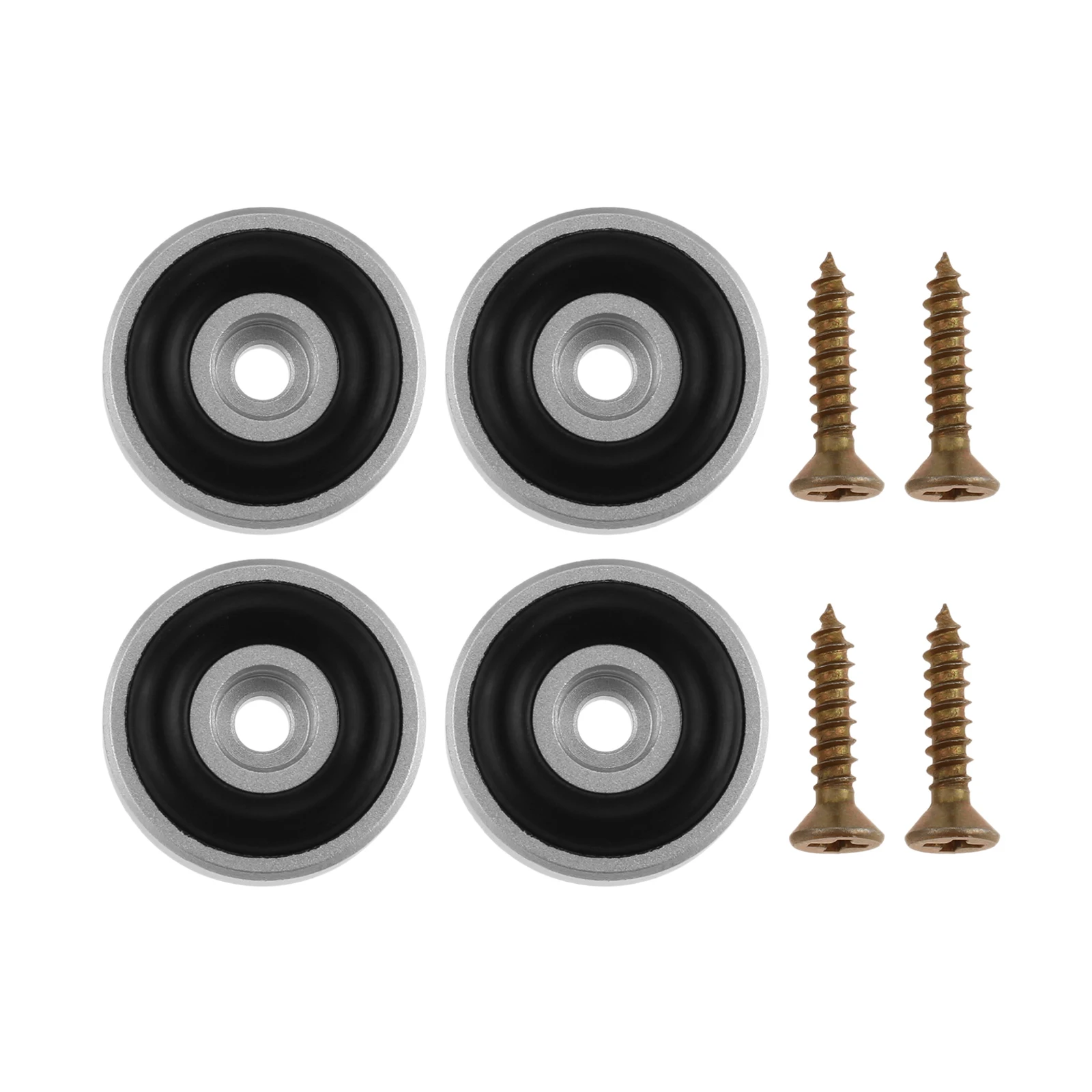 4/8Pcs Gold/Silver/Black Board Feet with Non Slip Pads With Rustproof Screws for Kitchen Serving Boards Countertop Protector